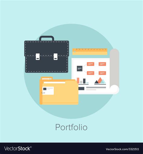 Portfolio Royalty Free Vector Image - VectorStock