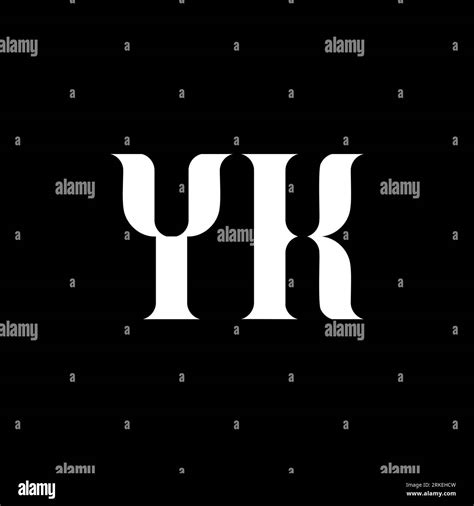 Yk Y K Letter Logo Design Initial Letter Yk Uppercase Monogram Logo