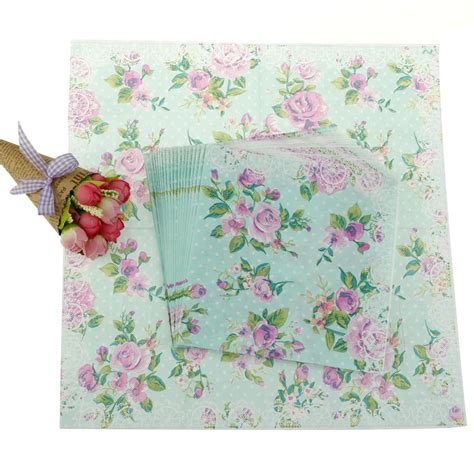 Cm Cm Pcs Pack Lot Rose Green Event Party Tissue Napkins