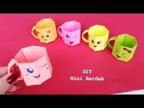 KAĞITTAN MİNİ BARDAK YAPIMI Okul İçin El Sanatları Kolay Origami