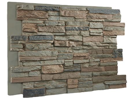 Faux Stacked Stone Panel Pebble