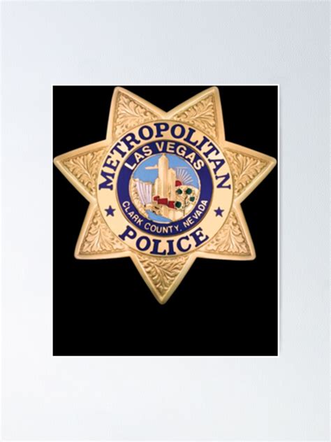 Las Vegas Metropolitan Police Department Lvmpd Badge Poster For Sale