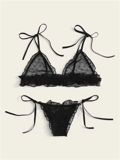 Churchf Hot Lingerie Sexy Women S Net Yarn Perspective Three Point Lingerie Set