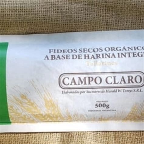 MS Fideos Secos Organicos TALLARINES De Harina Integral Campo Claro