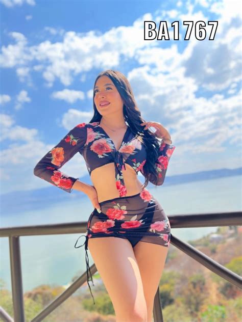 Bikini Piezas Pareo En Top Y Falda Estampado Ba Tienda Tentaci N Por Todo
