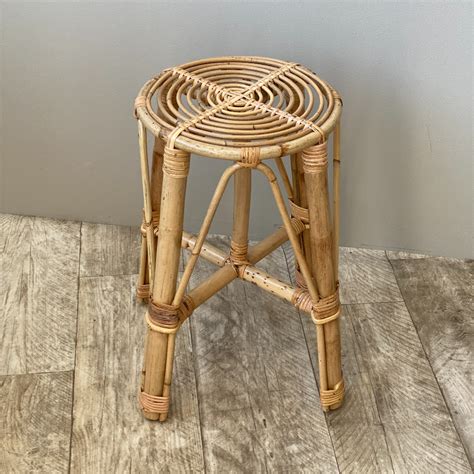 Natural Rattan Plant Stand Or Cane Stool Neptune Design Cobra Cane