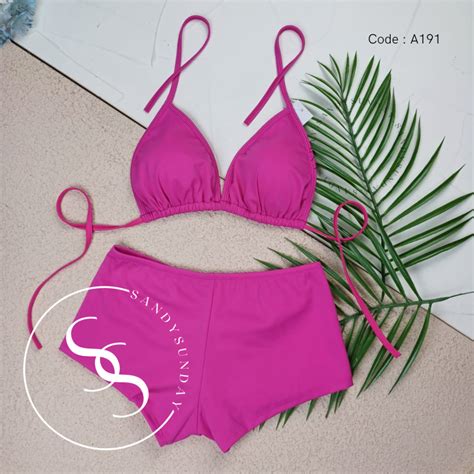 Jual Bikini Set Segitiga Boxer Bikini Pantai Bikini Sexy Bikini Boxer Set Bikini