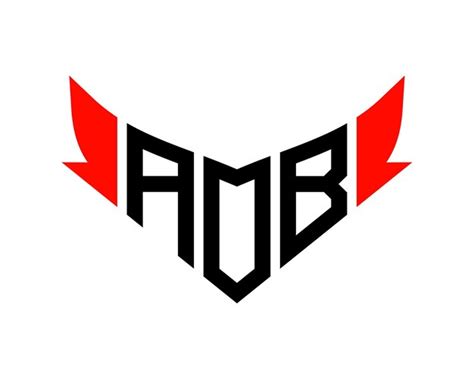 Diseño del logotipo de la letra aob Vector Premium