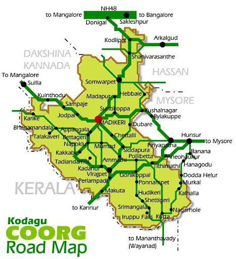 Kodagu District Map