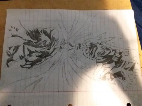 Sasuke Vs Naruto Drawings In Pencil