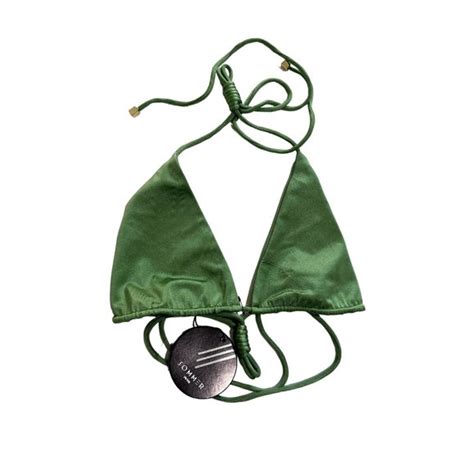 Sommer Swim Swim Nwt Sommer Swim Triangle Bikini Top In Kaia Maltese Green Poshmark