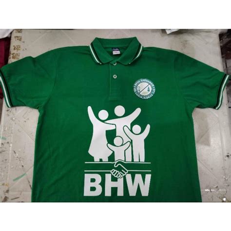 BHW UNIFORM Barangay Health Worker straight cut poloshirt Available also in rneck LOGO CAN BE ...