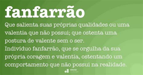 O Que Significa Fanfarrão