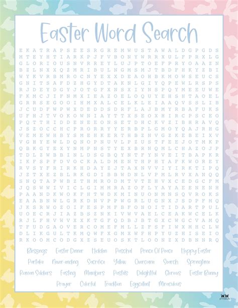 free easter printables word search 1