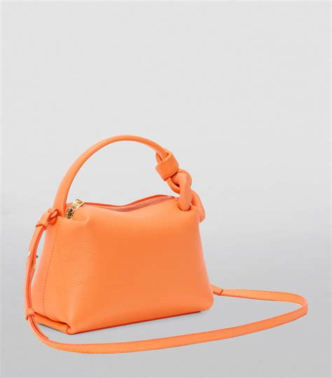 Womens Jw Anderson Orange Small Leather Corner Top Handle Bag Harrods