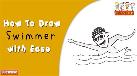 How to Draw a SWIMMER with Ease | Swimmer Drawing | Simple Drawing ...