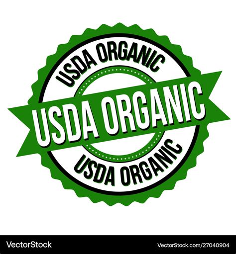 Usda Organic Sign Or Stamp Royalty Free Vector Image