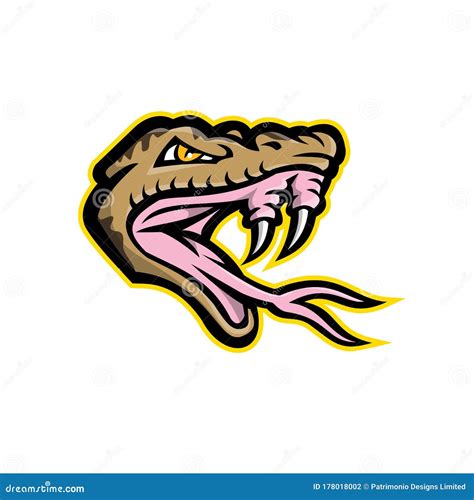 Angry Okinawa Habu Snake Head Mascot Stock Vector - Illustration of ...