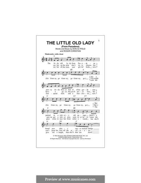 The Little Old Lady (from Pasadena) by D. Altfeld, R. Christian on ...