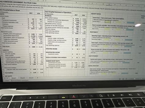 Solved Complete The Ratio Calculations Using Excel Formulas Chegg