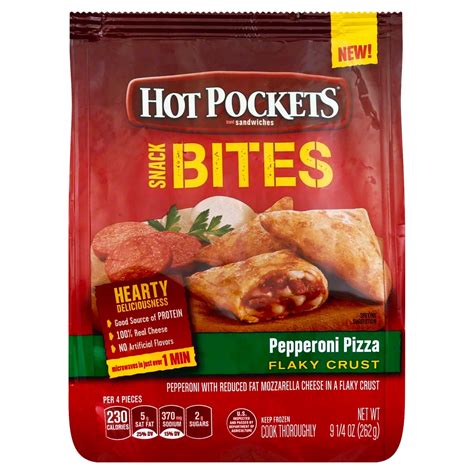 Hot Pockets Snack Bites Pepperoni Pizza Shop Entrees Sides At H E B
