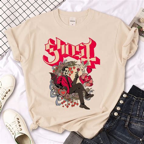 Ghost Band Tshirt Women Comic Funny Manga T Shirts Female Japanese