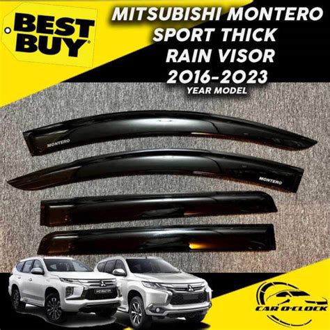 Mitsubishi Montero Sport Thick Rain Visor 2016 2023 Lazada PH