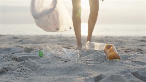 Ahorrar Agua Los Voluntarios Recogen Basura En La Playa Y Las Botellas