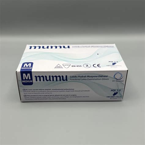 Латексови ръкавици с пудра MUMU 100бр. - ALDENA