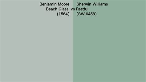 Benjamin Moore Beach Glass 1564 Vs Sherwin Williams Restful Sw 6458