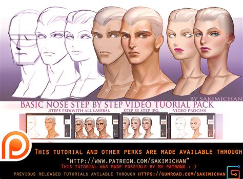 basic nose video tutorial pack .promo. by sakimichan on DeviantArt