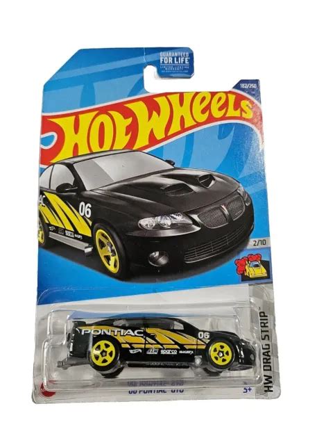 HOT WHEELS Pontiac GTO HW Drag Strip Series noir moulé sous pression échelle EUR