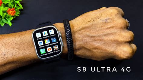 S8 Ultra 4g Sim Card Smart Watch Unboxing And Review Built In Gps 4g Network Whatsapp Pubg