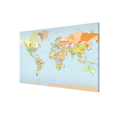 Magnetic Board Political World Map In Landscape Format Micasia Ie