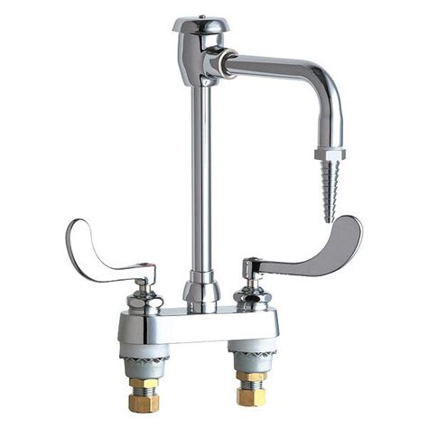 Chicago Faucet Manual 4 Mount Hot And Cold Water Sink Faucet Chrome Plated 895 317GN2BVBE7CP