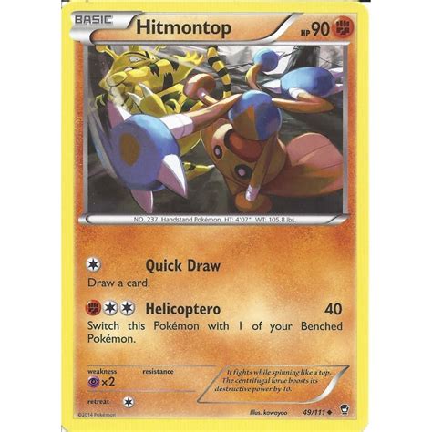 Pokemon Trading Card Game 49 111 Hitmontop Uncommon XY 03 Furious