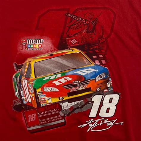 Red NASCAR Racing Front & Back Graphic T-Shirt... - Depop