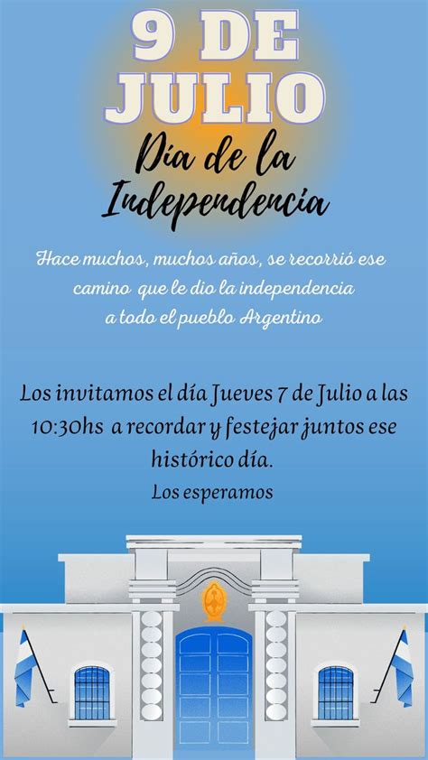 Invitaci N Acto D A De La Independencia Manualidades De Julio