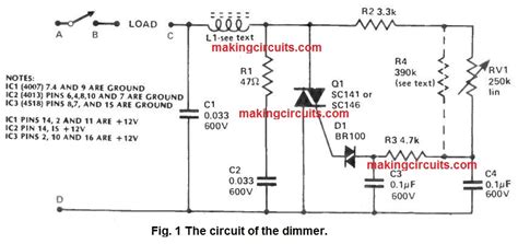 Triac Dimmer Circuit Schematic