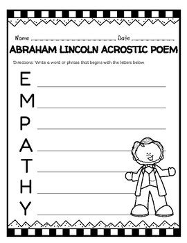 Abraham Lincoln Activities by Learning is Lots of Fun | TPT