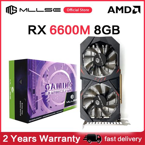 Mllse Tarjeta Gráfica Amd Radeon Rx 6600m 8gb Gddr6 Tarjeta De Vídeo De 128bit Y 7nm Soporte