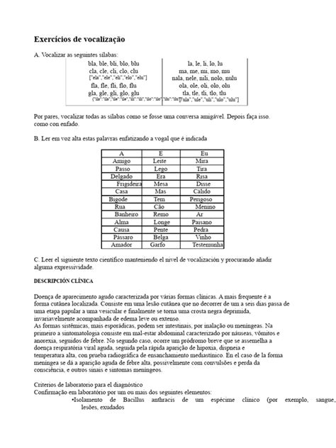 O Que É Vocalização - Exercícios de Vocalização | PDF | Vogal