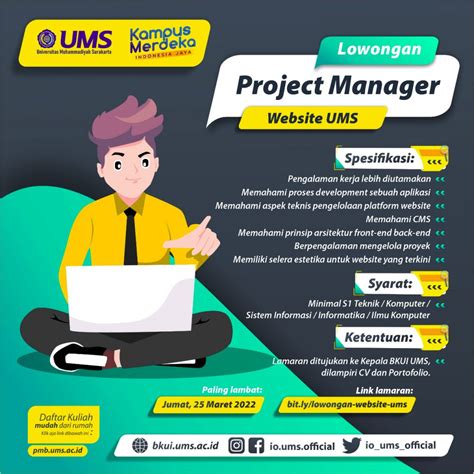 Lowongan Project Manager Website Ums Acec Ums