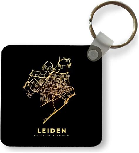 Sleutelhanger Uitdeelcadeautjes Plattegrond Stadskaart Leiden