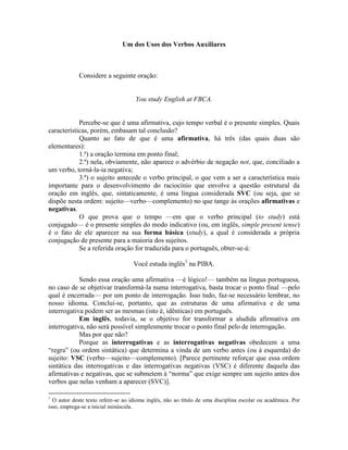 Um Dos Usos Dos Verbos Auxiliares PDF