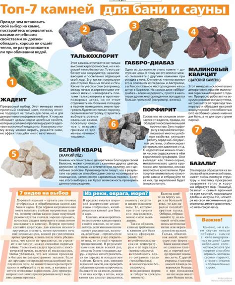 Делаем сами - своими руками.: Топ-7 камней для бани и сауны.