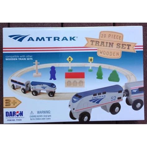 Daron Amtrak Wooden Train Set - 20 pieces - Walmart.com