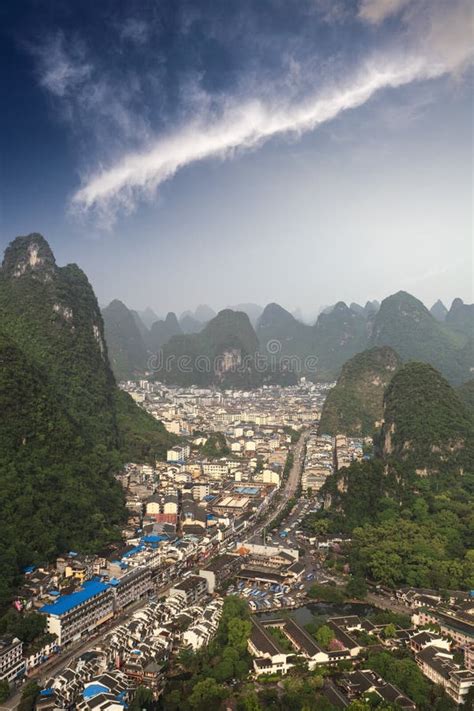 Overlooking the Yangshuo County,China Stock Photo - Image of china ...