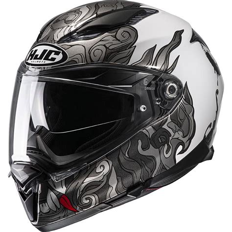 Casque F70 SPECTOR MC10 HJC noir blanc gris MAXXESS FR Casque intégral