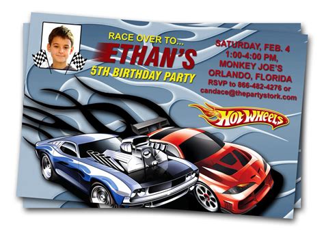 Invitation Hot Wheels Party Hot Wheels Birthday Hot Wheels Invitations